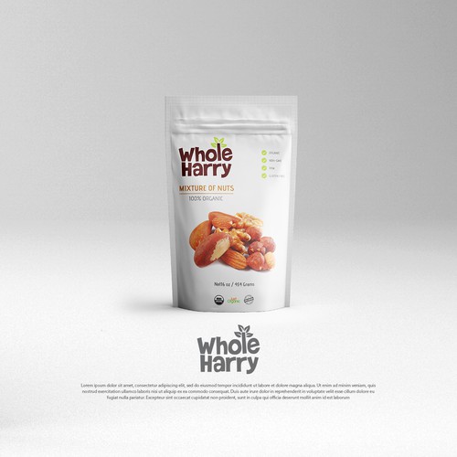 Earthy design with the title 'Whole Harry'