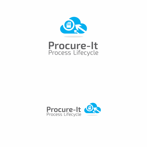 Arrow down logo with the title 'Logo concept for Procure-It company'