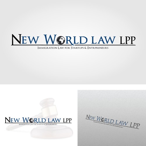 Neat design with the title 'Law Logo for New World Law LPP'
