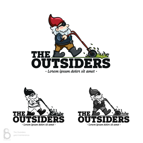 Grass design with the title 'Logo design for The Outsiders'