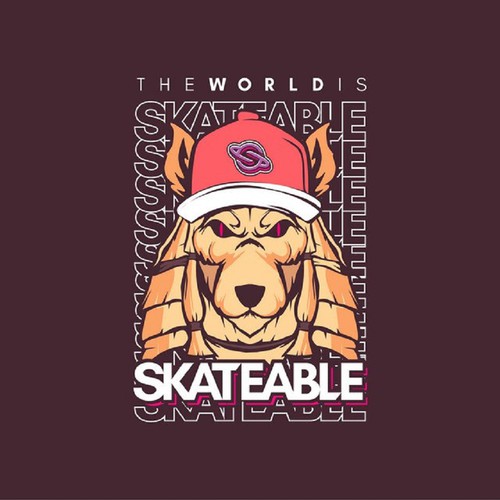 Wolf t-shirt with the title 'Skate T shirt'