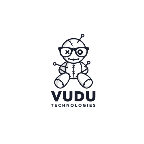 Nerd design with the title 'Bold fun logo for Vudu Technologies'