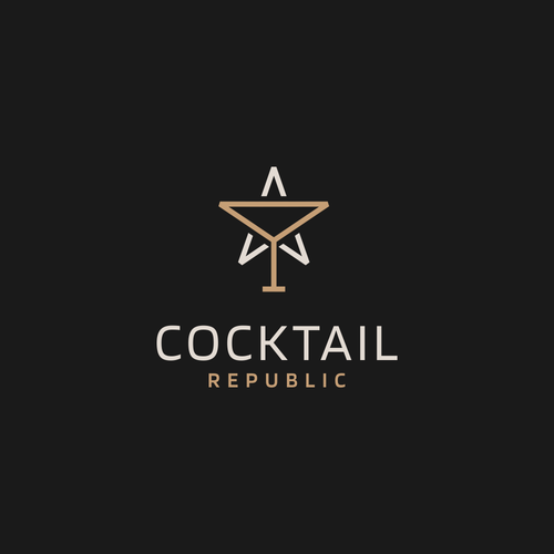 Republic logo with the title 'Cocktail Republik Logo Design'