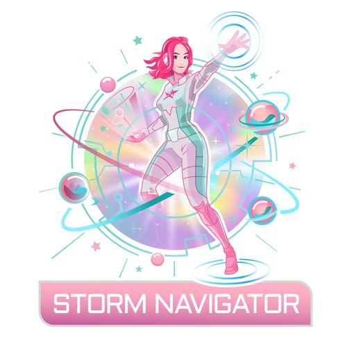 Hero artwork with the title 'Storm navigator illustration'