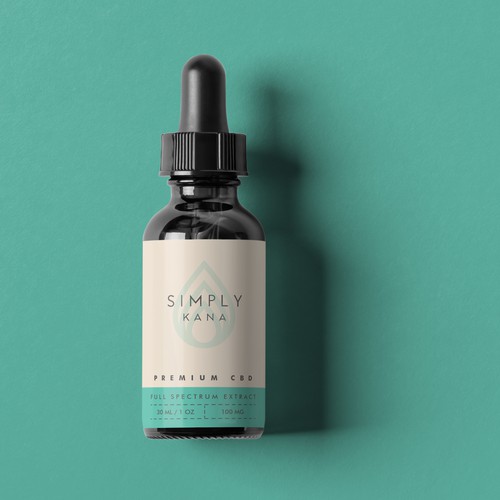 Hemp oil label with the title 'Label design for CBD Extract'