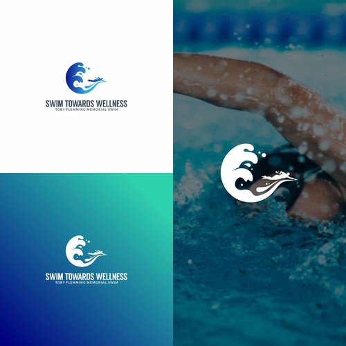Swimming logo with the title 'Community Logo Best design'