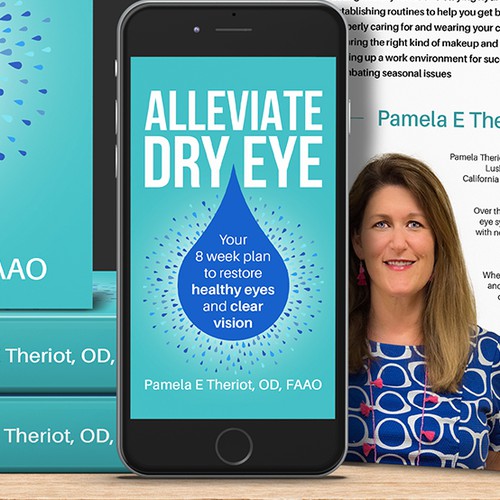 Medical book cover with the title 'Alleviate Dry Eye: Your 8 week plan to restore healthy eyes and clear vision'