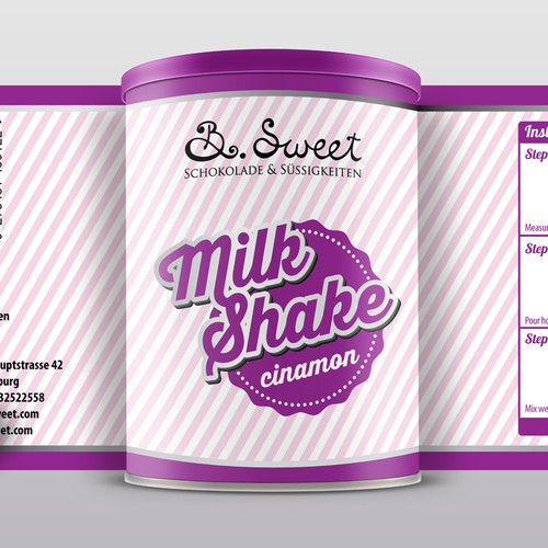 Can packaging with the title 'Milk Shake Packaging'