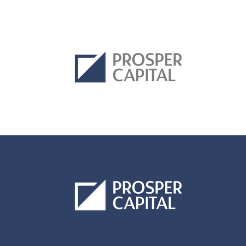 Navy blue logo with the title 'Logo concept for Prosper Capital'