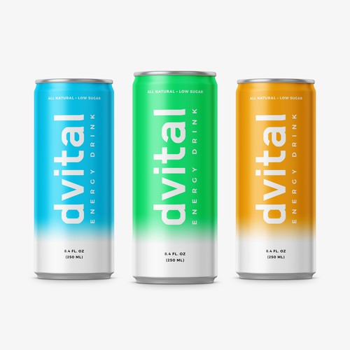 Fitness packaging with the title 'Sporty design for energy drink can'