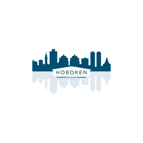 Skyline logo with the title 'Hoboken House Logo Concept'