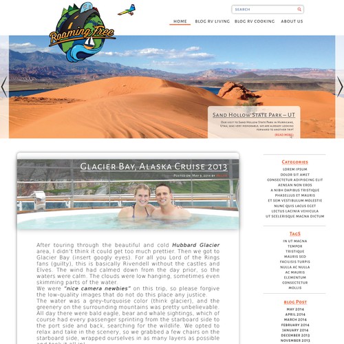 Hand-drawn website with the title 'Creative World Travel Website/Blog - With Creative Hand Drawn Illustration'