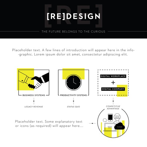 Crisp design with the title 'Minimalist and bold infographic'