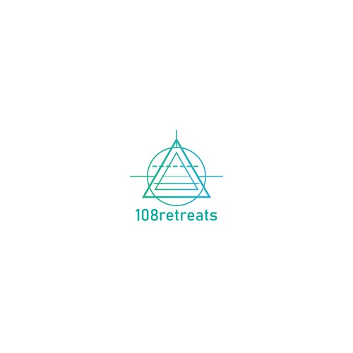 Yoga studio design with the title 'Logo design of 108 retreats yoga studio'