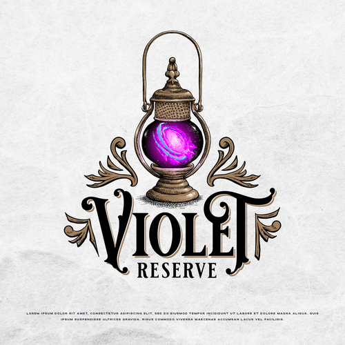 Antique design with the title 'Violet Reserve'