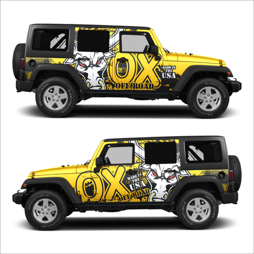Off-road design with the title 'wrapping car OX OFFROAD'