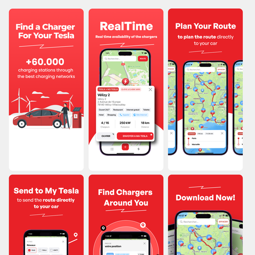 Tesla design with the title 'Tesla Screen Mockup '