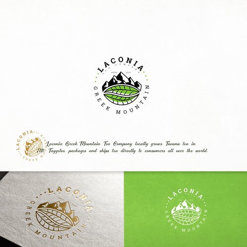 Tea brand with the title 'Logo and branding for Laconia'
