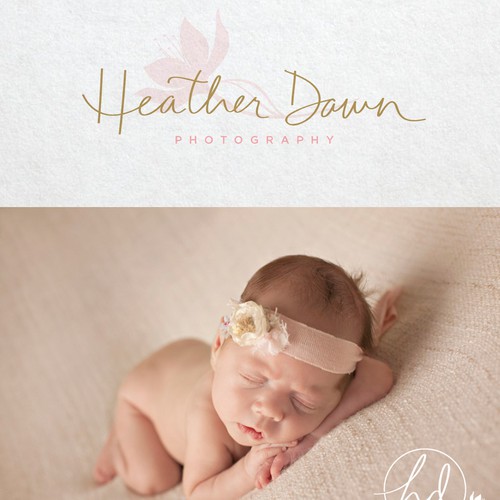 Calligraphy design with the title 'Whimsy flower logo'