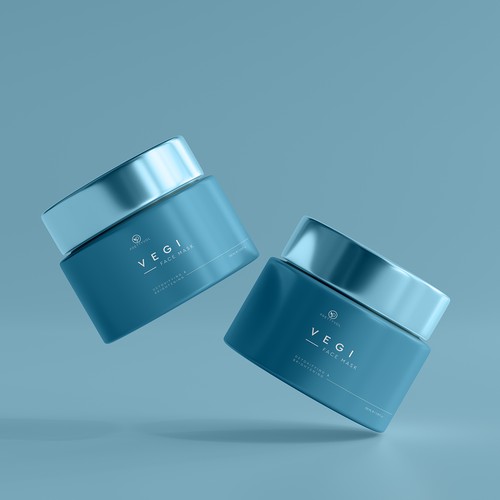 Luxury packaging with the title 'Product label design - Luxurious face mask brand'