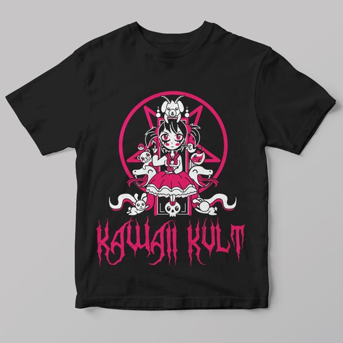 Metal t-shirt with the title 'Kawaii Kvlt Shirt'