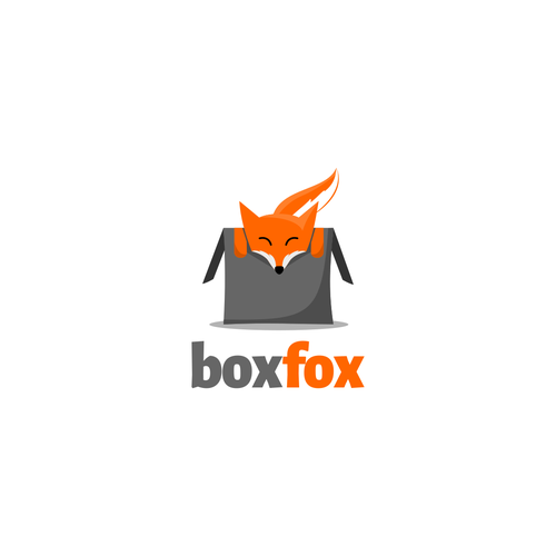 Gift box logo with the title 'box fox'