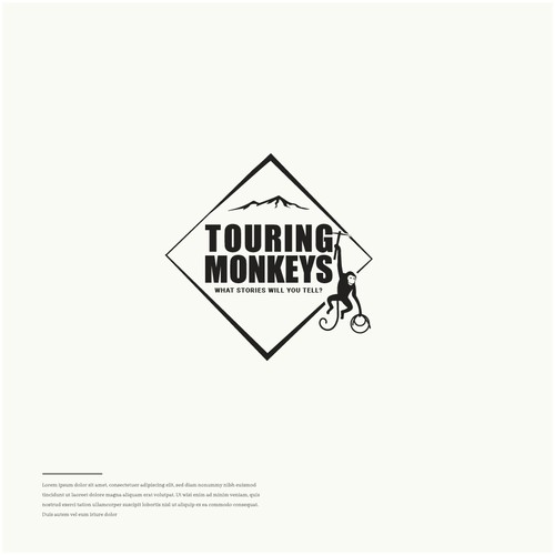 Travel agency brand with the title 'Touring Monkeys'