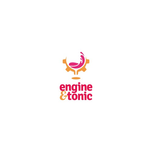 Engine design with the title 'Engine & Tonic logo'