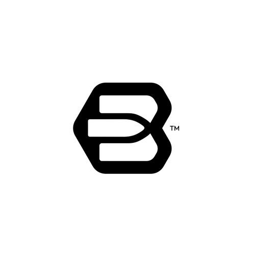 Bullet design with the title 'Logo & branding for a modern firearms marketplace'