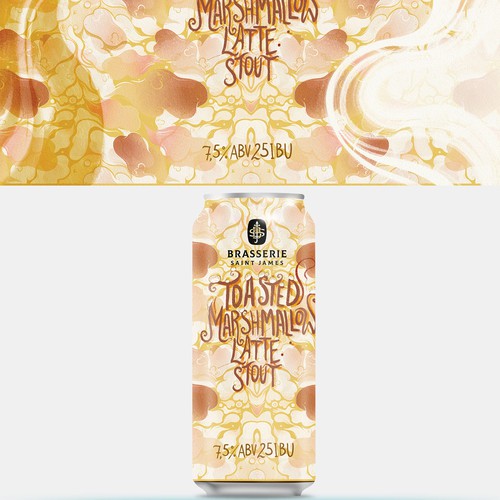 Pattern label with the title 'Marshmallow Latte Stout '