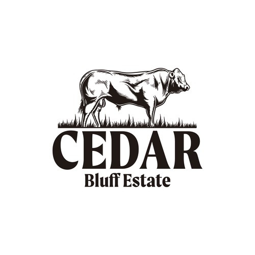 Cow brand with the title 'Cedar Bluff'