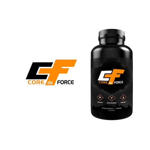 Vitamin logo with the title 'Core De Force Supplyment logo'