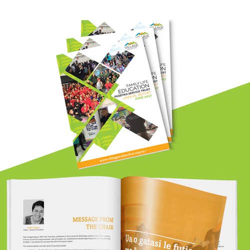 Annual report design with the title 'Annual Report'