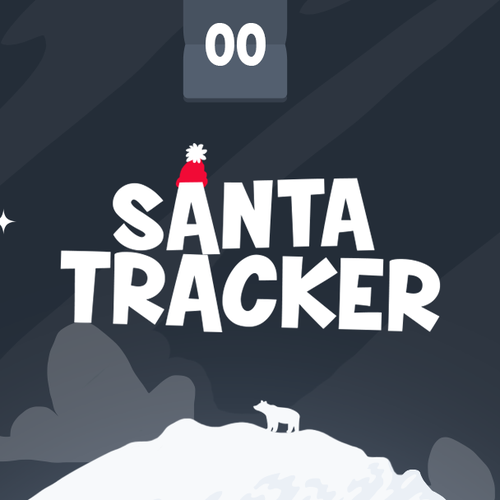 Tracker design with the title 'santa tracker app'