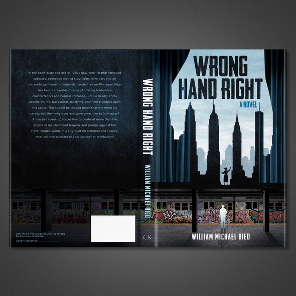Thriller book cover with the title 'Book Cover Illustration and Design'