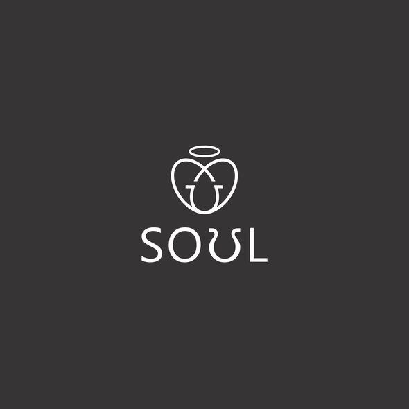 Angel heart logo with the title 'Soul Logo'