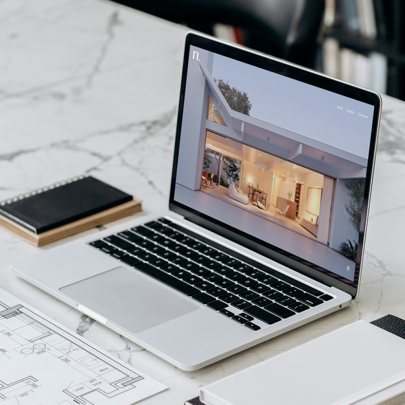 Contemporary design with the title 'Ryan Leidner Architecture: A Framework for Modern Design'