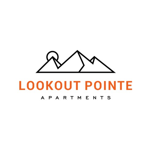 Apartment logo with the title 'Logo Design for Lookout Pointe Apartments'