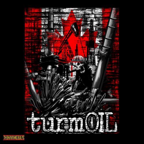 Industrial t-shirt with the title 'Canadian Oil T-Shirt'