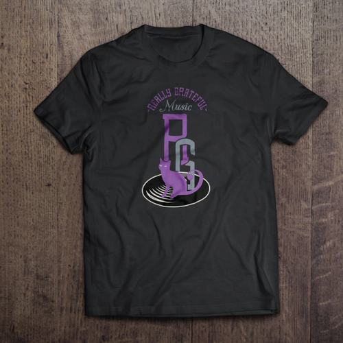 Cat brand with the title 'alternate logo brand design for music label'