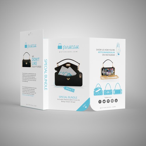 IPhone design with the title 'Packaging design for Pursecase'