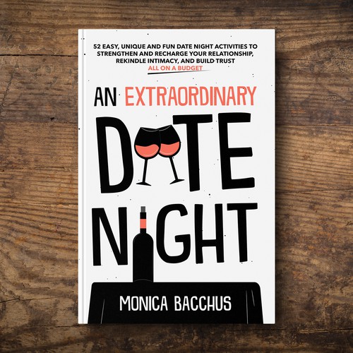Table design with the title 'An Extraordinary Date Night Book Cover'