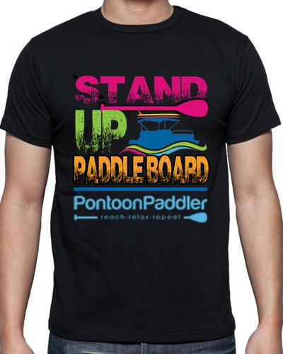 Paddle board design with the title 'Paddle Board T-Shirt'