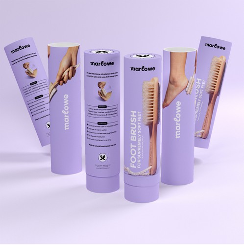 Violet design with the title 'Foot Brush Package'