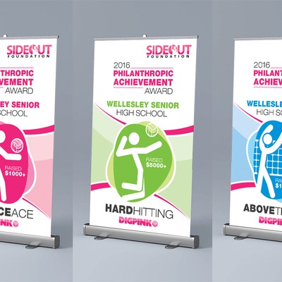 Rollup banner for a Philanthropic Awards event