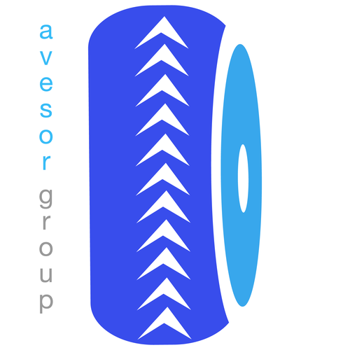 Infographic logo with the title 'design for tire recycling company'