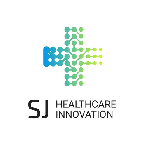 Innovative brand with the title 'cross-shaped logo for digital health enthusiast'