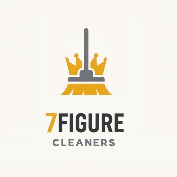 Gold crown logo with the title 'Luxury cleaners'