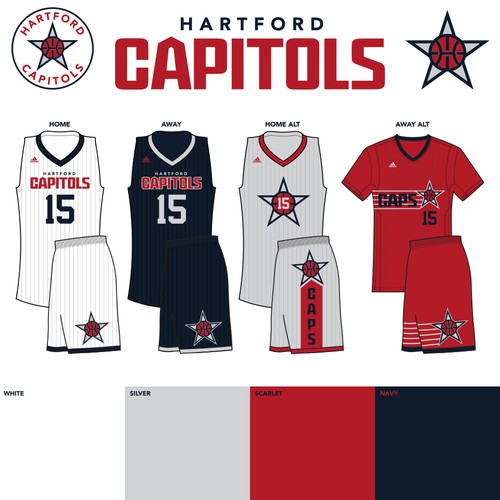Team jersey logo with the title 'Hartford Capitols'