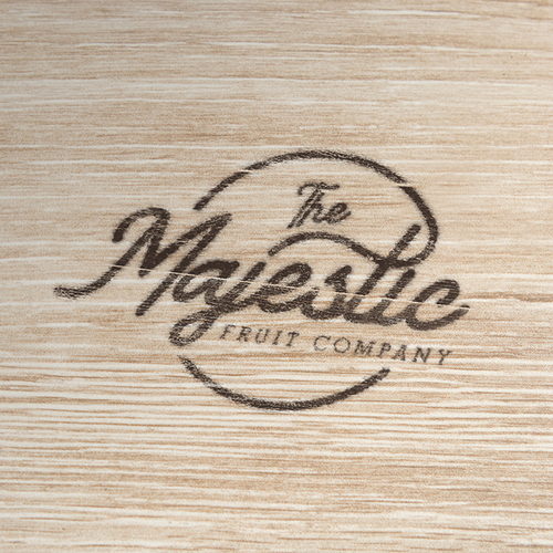 Fruit brand with the title 'The Majestic Fruit Company'